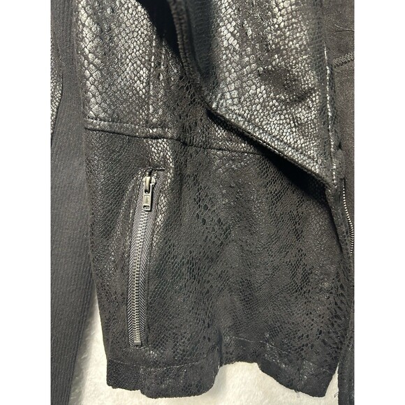 See‎ and Be Seen Black Moto Jacket In Python Print Size Small - Picture 3 of 6